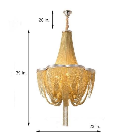 Silver Chandelier Metal Kitchen Dining Room Lighting Ceiling Light 6 Lights-Lighom