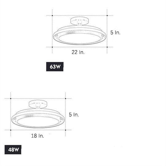 Circular LED Modern Flush Mount Lighting Ceiling Lights Hanging Light-Lighom
