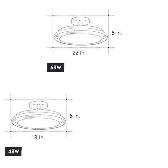 Circular LED Modern Flush Mount Lighting Ceiling Lights Hanging Light-Lighom