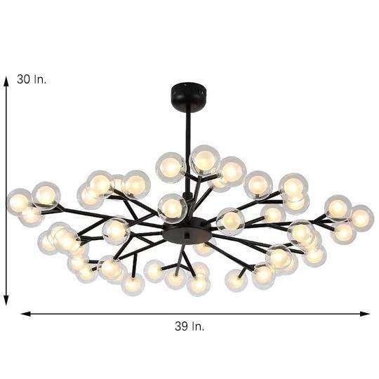 45-Light LED Cluster Glass Modern Chandelier