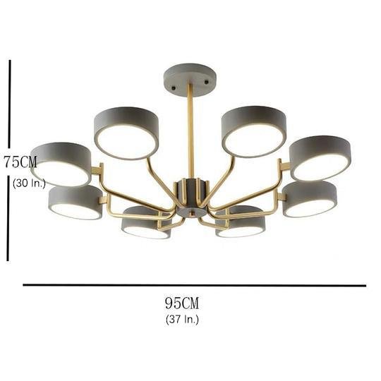 8-Light Tasking Chandelier 3000K-5400K