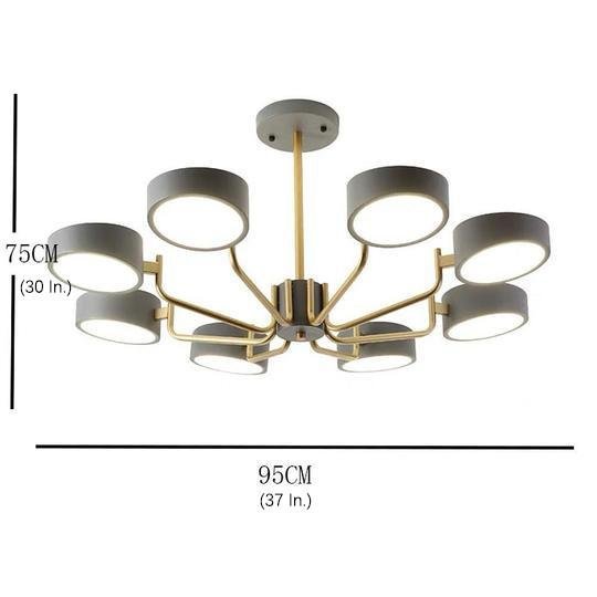 8-Light Tasking Chandelier 3000K-5400K