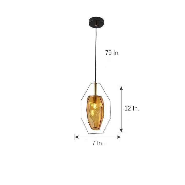 Metal Glass LED Nordic Kitchen Island Pendant