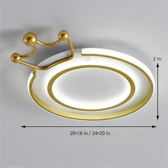 Circle Crown LED Flush Mount Ceiling Lights Regal Lights-Lighom