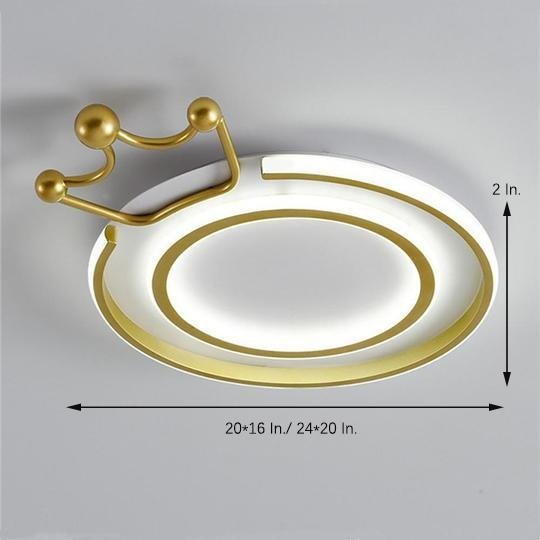Circle Crown LED Flush Mount Ceiling Lights Regal Lights-Lighom