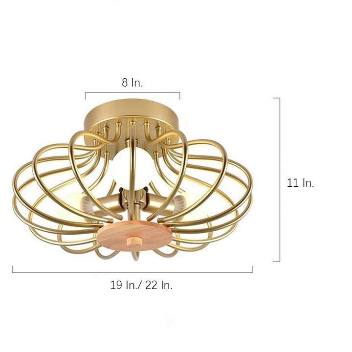 Globe Metal Intricate Modern LED Flush Mount