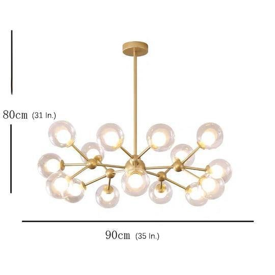 Modern Cluster Sputnik Globe Chandelier 15 Bulbs