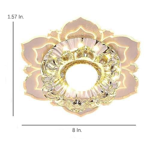 Floral Ornate LED Flush Mount Ceiling Light for Baby Kids-Lighom