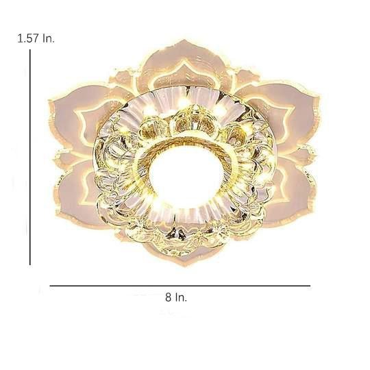 Floral Ornate LED Flush Mount Ceiling Light for Baby Kids-Lighom