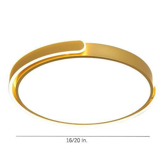 Rounded Flush Mount Ceiling Light Minimalist Acrylic LED Light-Lighom