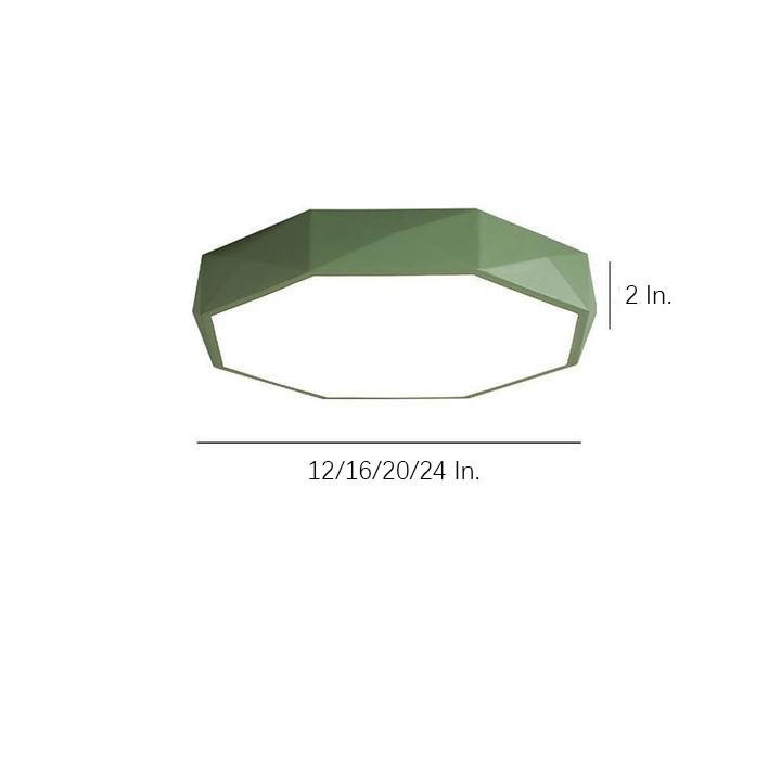 Octagonal Bedroom LED Flush Mount Kids Light