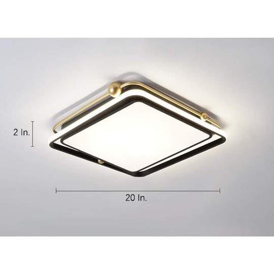 Squares Artistic LED Flush Mount Ceiling Light for Bedroom-Lighom