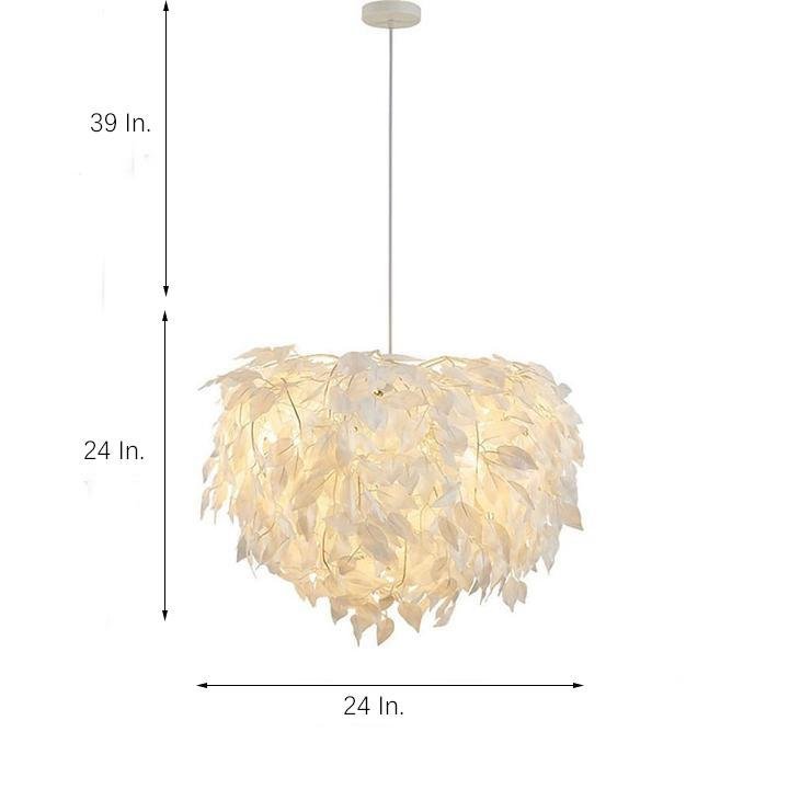 Scandinavian Fabric White Gold Dimmable LED Pendant