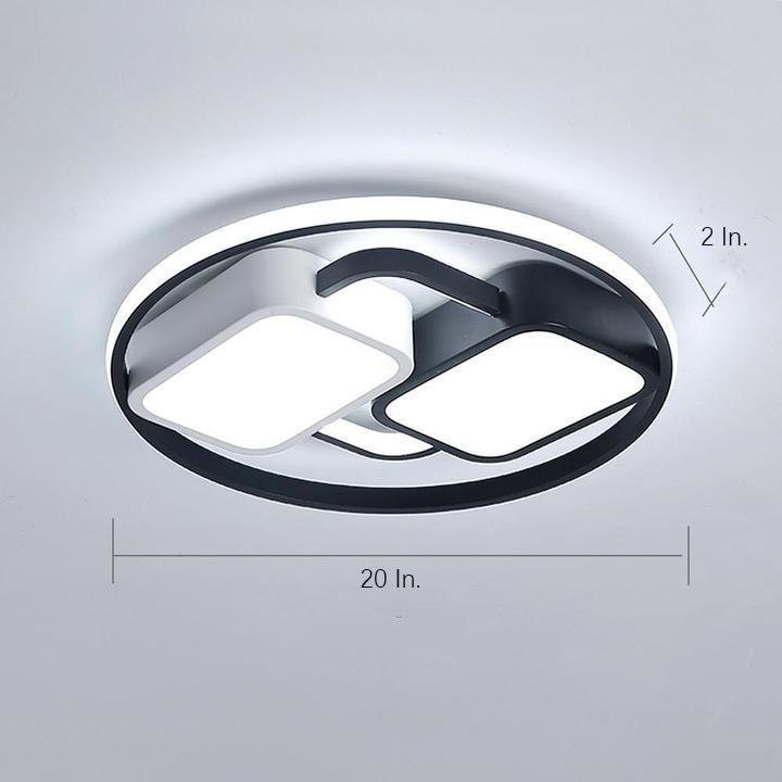 Circles Rectangles Dimmable LED Modern Flush Mount Light