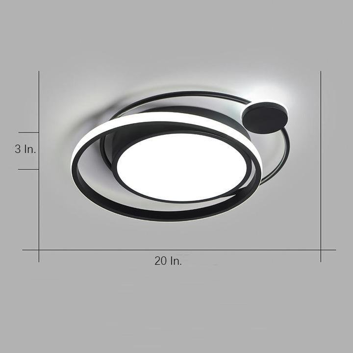 LED Offset Circles Geometric Classic Dimmable Flush Mount Ceiling Light for Bedroom-Lighom