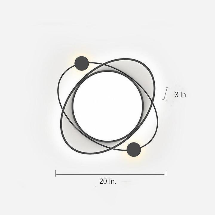 LED Geometric Circle Dimmable Flush Mount with Remote