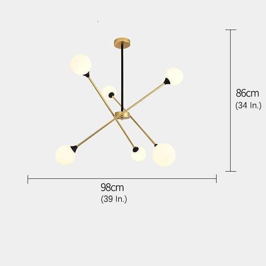 LED Modern Glass Sputnik Island Pendant Chandelier