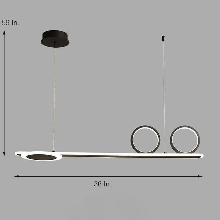 3 Circles Linear Design LED Modern Pendant Lighting Chandeliers-Lighom