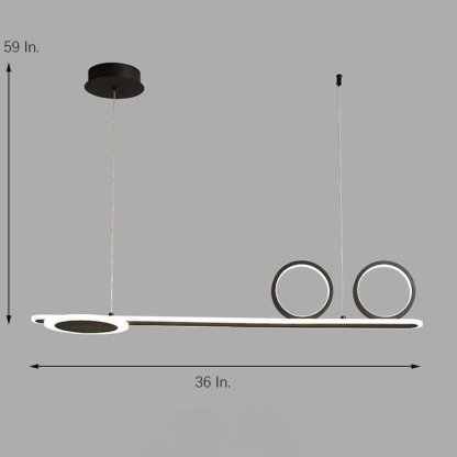 3 Circles Linear Design LED Modern Pendant Lighting Chandeliers-Lighom