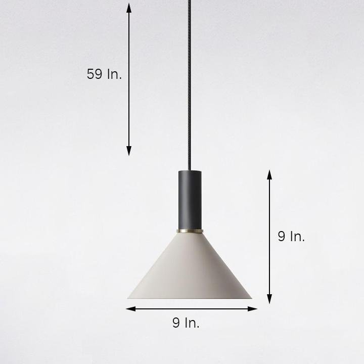 Modernist Cone Metal Island Bedroom Pendant