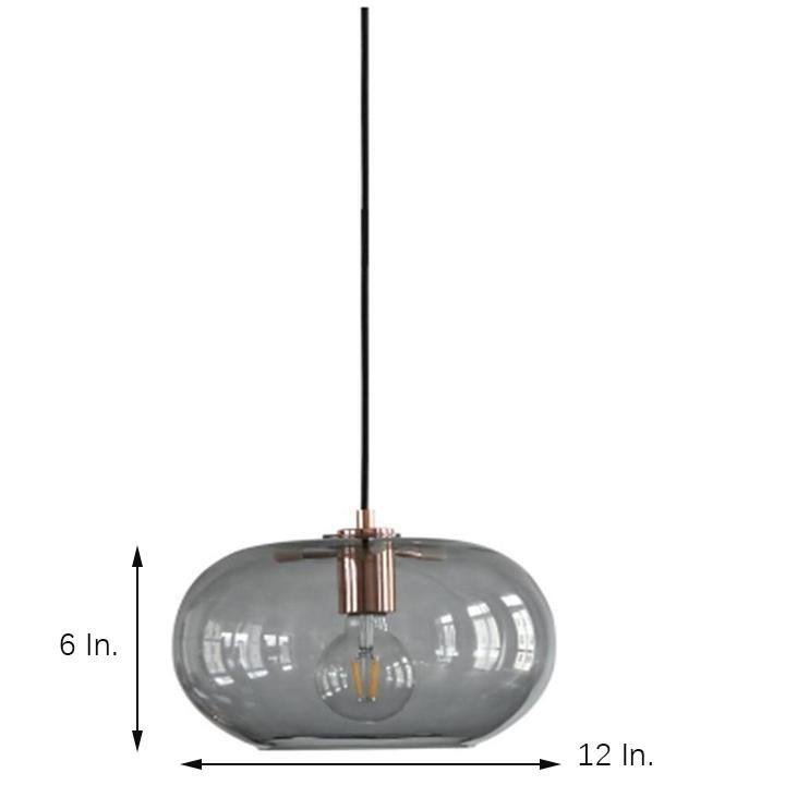 Elongated Globe Glass LED Nordic Island Pendant Light