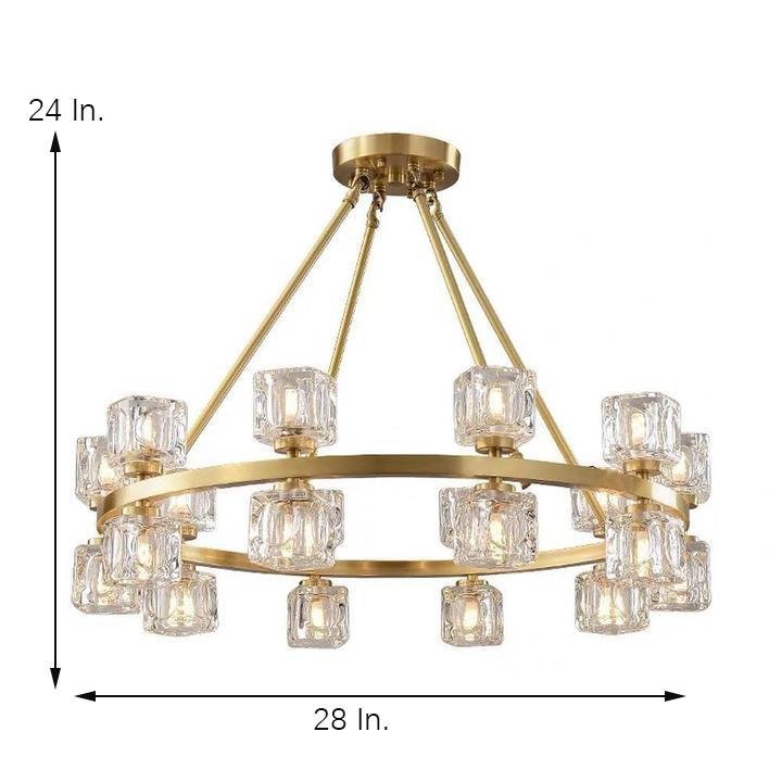 Circles Spotlights Industrial Brass LED Flush Mount Light