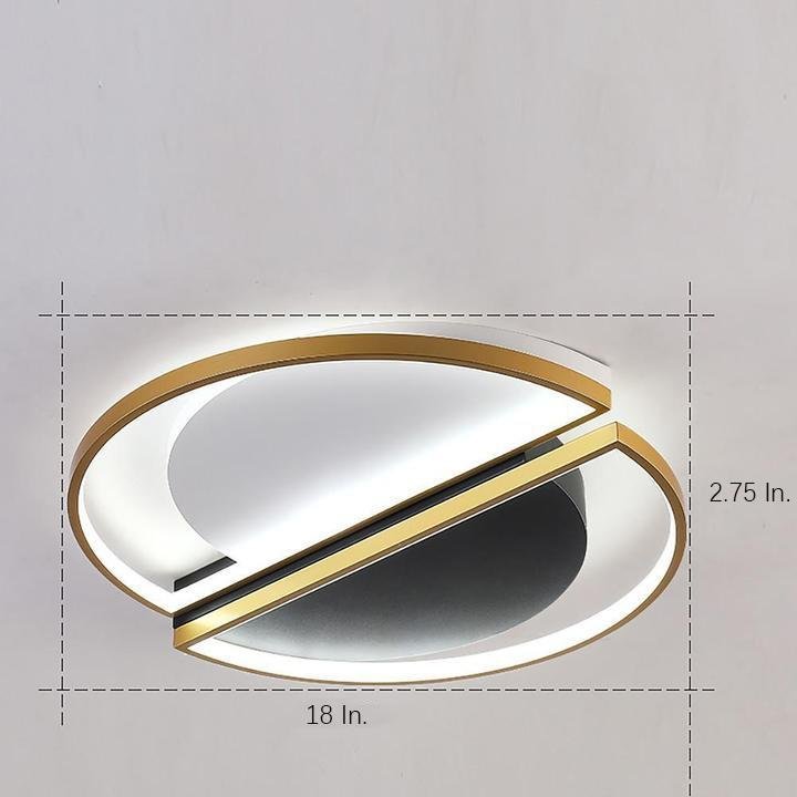 Rectangle Round LED Modern Flush Mount Chandelier