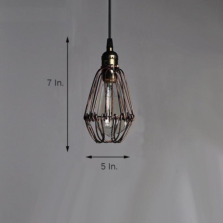 Nordic Vintage Metal Lantern Pendant Light LED Industrial Ceiling Light-Lighom
