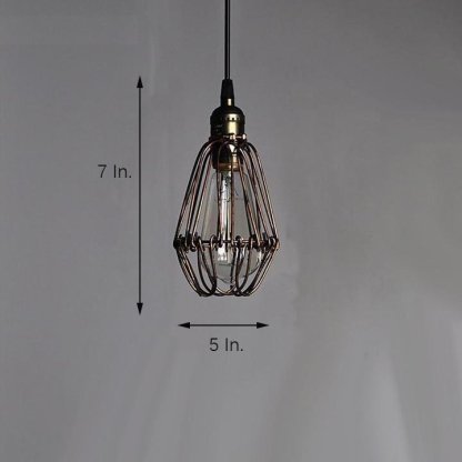 Nordic Vintage Metal Lantern Pendant Light LED Industrial Ceiling Light-Lighom