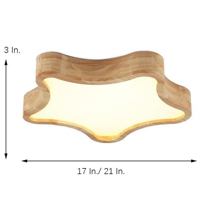 Novelty Rounded Star LED Flush Mount Kids Ceiling Light