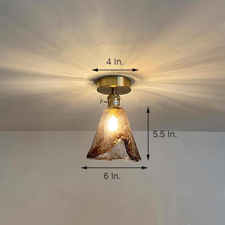 Creative Glass Lantern LED Electroplated Modern Pendant Light Ceiling Lights-Lighom