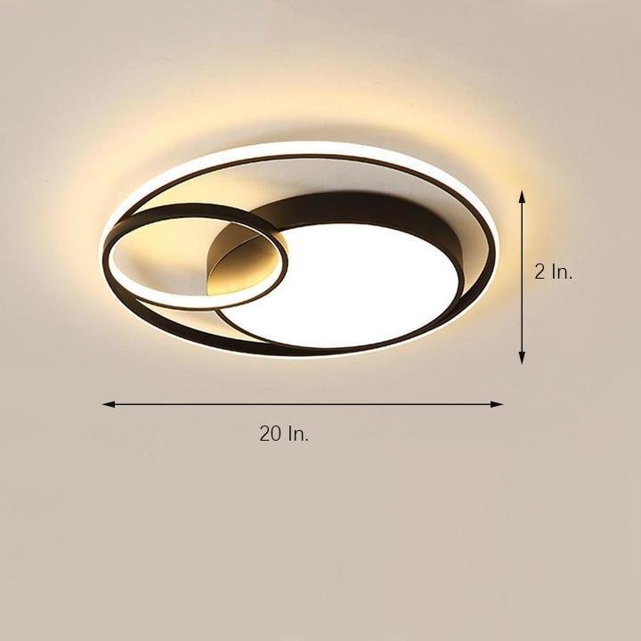 Tiered Minimalist Overlapping Flush Mount Light