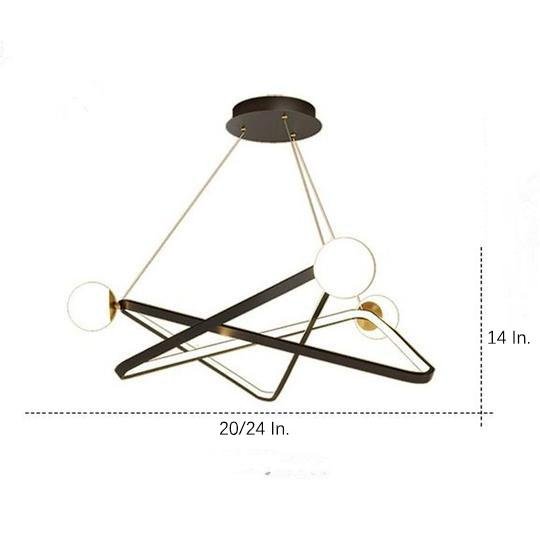 Geometric Design LED Modern Chandeliers Glass Pendant Lights Hanging Lamp-Lighom