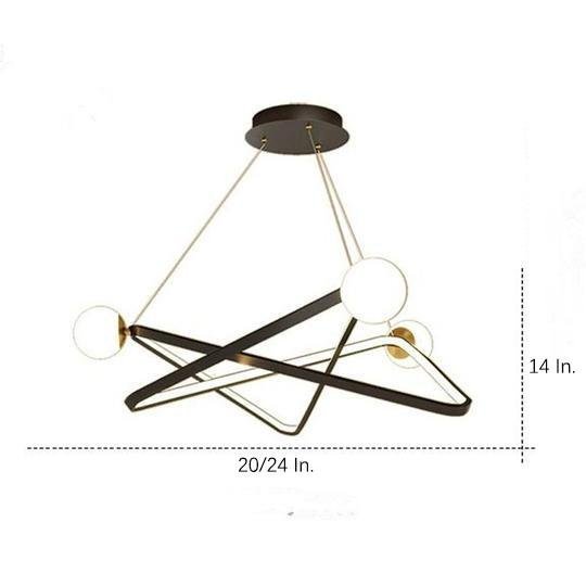 Geometric Design LED Modern Chandeliers Glass Pendant Lights Hanging Lamp-Lighom