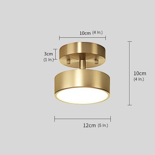 Circular Copper Nordic Adjustable Flush Mount