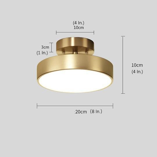 Circular Copper Nordic Adjustable Flush Mount