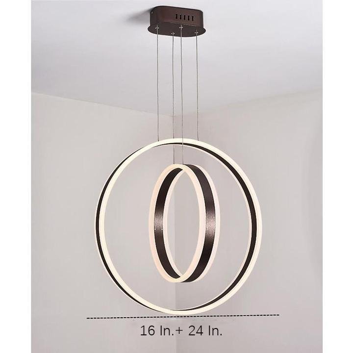 Twin Circle LED Orb Chandelier
