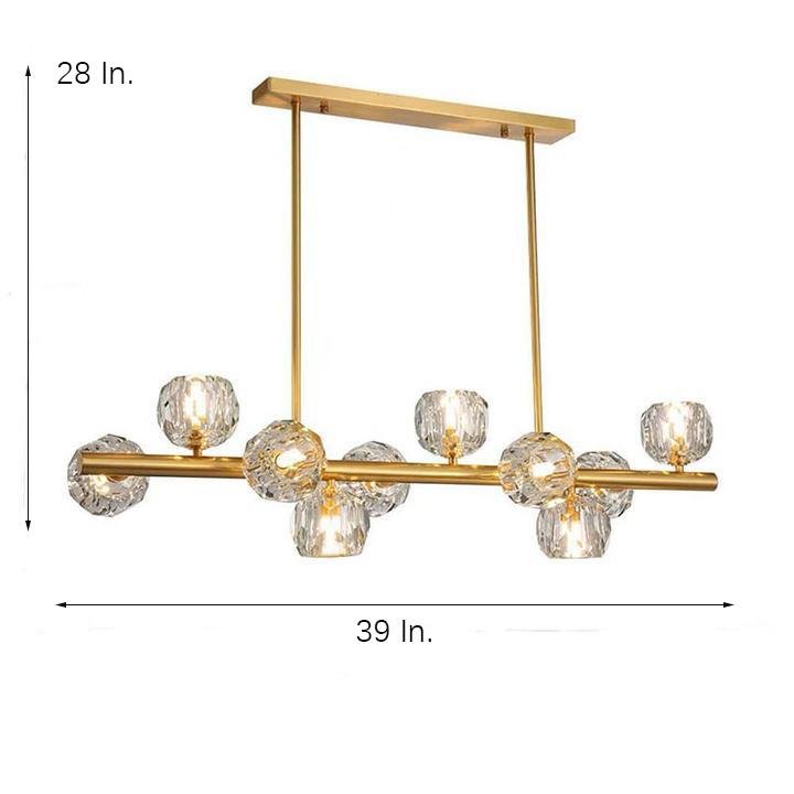 Metal Crystal Flush Mount Ceiling Light Globe Cluster LED Light-Lighom