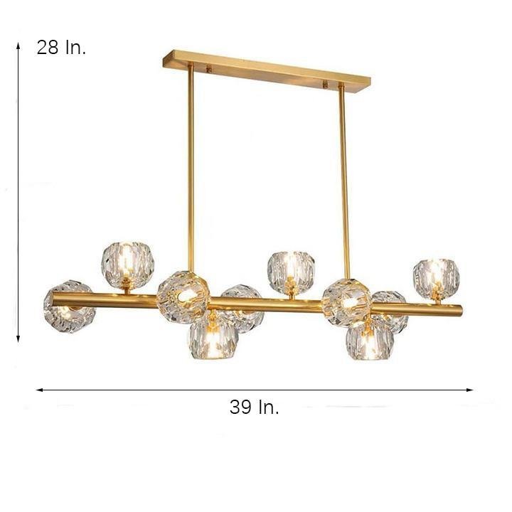 Metal Crystal Flush Mount Ceiling Light Globe Cluster LED Light-Lighom