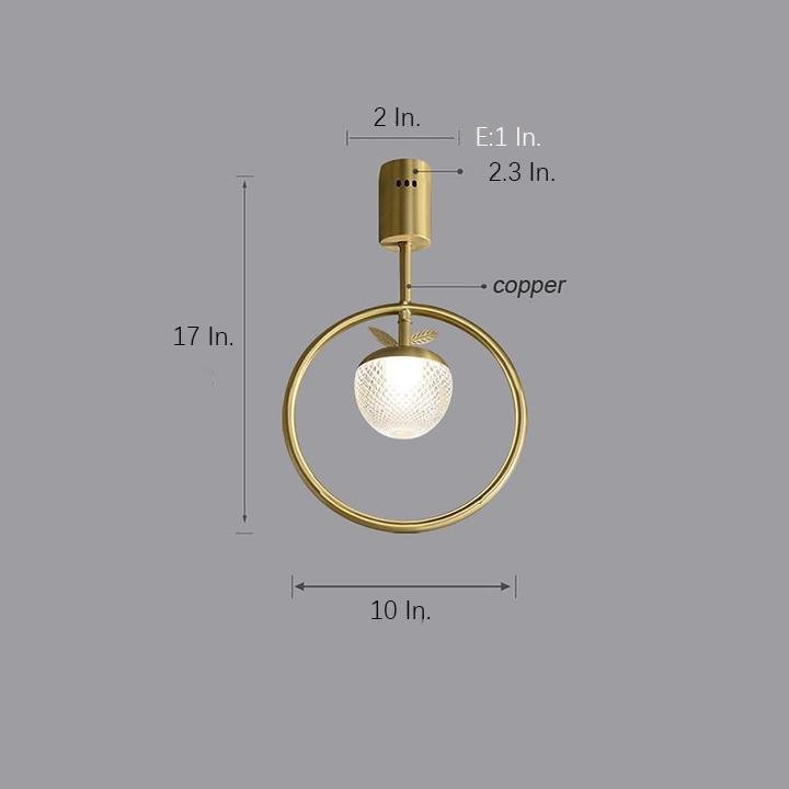 Circle LED Gold Modern Flush Mount Lighting Ceiling Lights Chandeliers-Lighom