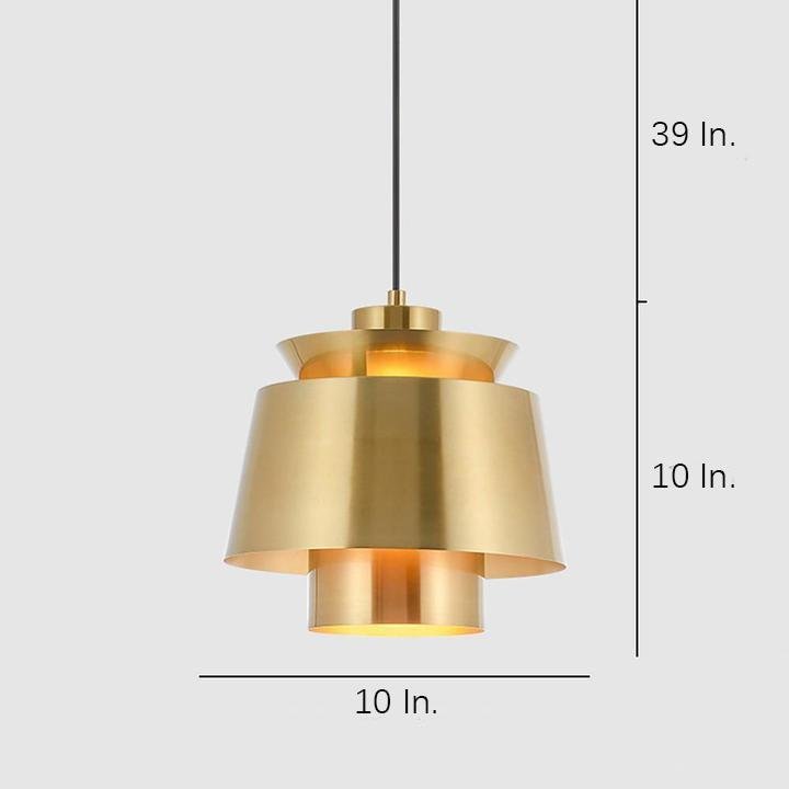 Creative Cylindrical Electroplated Metal LED Modern Pendant Lighting-Lighom