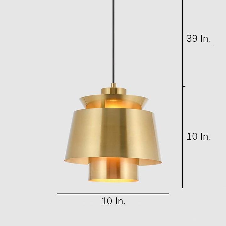 Creative Cylindrical Electroplated Metal LED Modern Pendant Lighting-Lighom