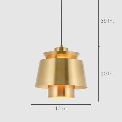 Creative Cylindrical Electroplated Metal LED Modern Pendant Lighting-Lighom