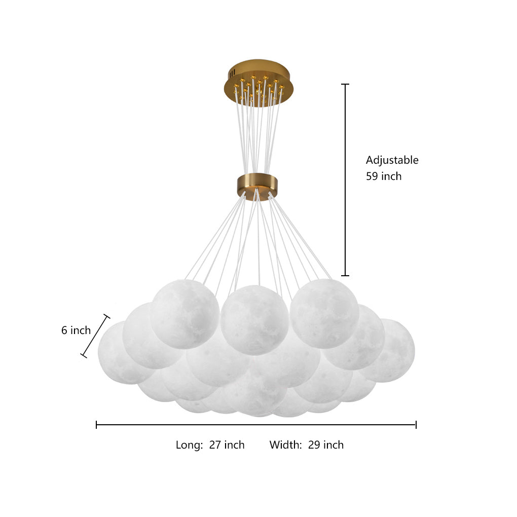 Modern Cluster Globe Chandelier Pendant Light Island Lights Hanging Lamp-Lighom