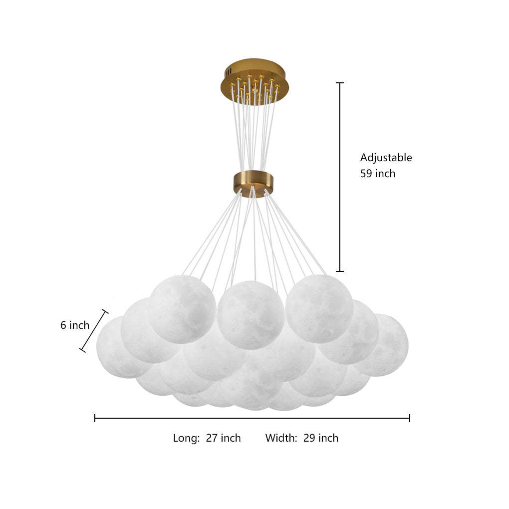 Modern Cluster Globe Chandelier Pendant Light Island Lights Hanging Lamp-Lighom