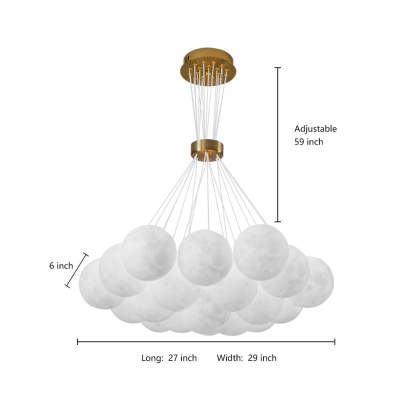 Modern Cluster Globe Chandelier Pendant Light Island Lights Hanging Lamp-Lighom