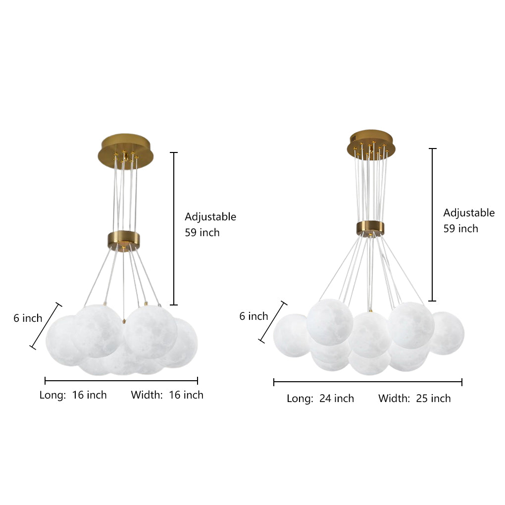 Modern Cluster Globe Chandelier Pendant Light Island Lights Hanging Lamp-Lighom