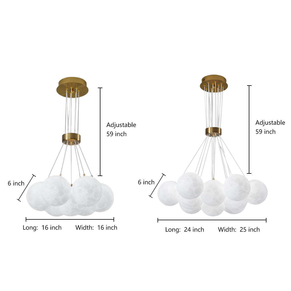 Modern Cluster Globe Chandelier Pendant Light Island Lights Hanging Lamp-Lighom
