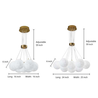 Modern Cluster Globe Chandelier Pendant Light Island Lights Hanging Lamp-Lighom