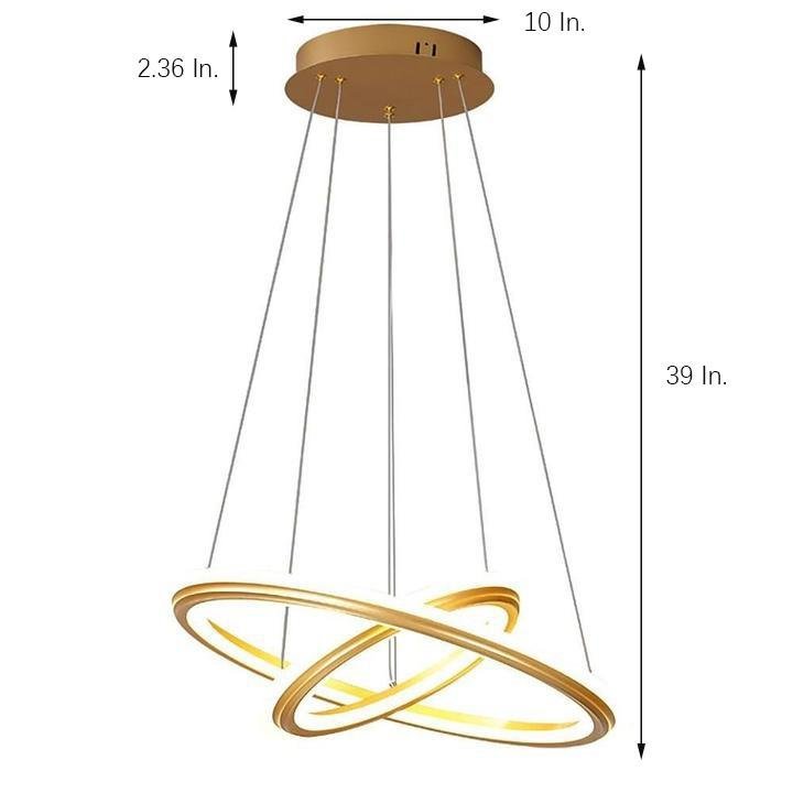 2-light Circles Shaped LED Nordic Chandeliers Hanging Ceiling Lights-Lighom